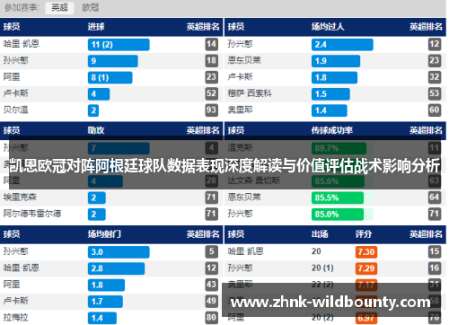 凯恩欧冠对阵阿根廷球队数据表现深度解读与价值评估战术影响分析